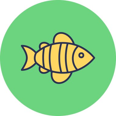 Balık. Web simgesi basit illüstrasyon