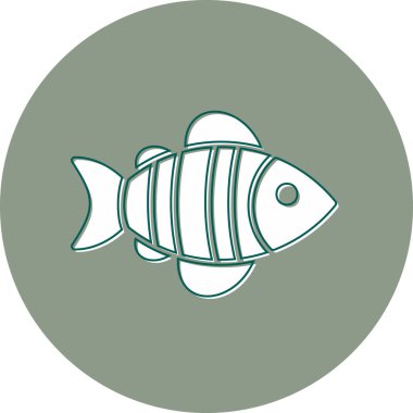 Balık. Web simgesi basit illüstrasyon