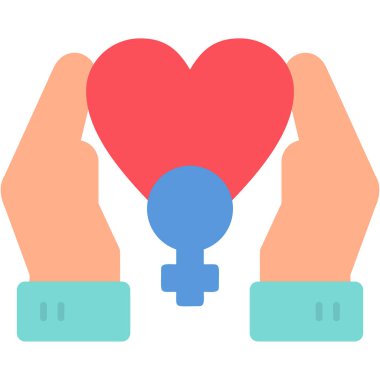 Güvenli Kadın ağ ikonu vektör illüstrasyonu