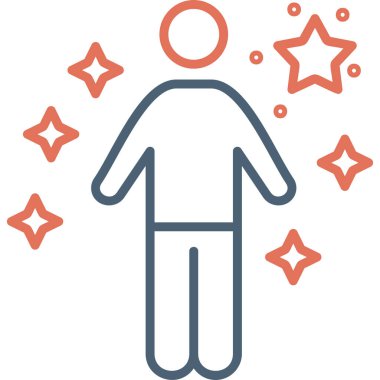 ayakta duran adam simgesi, web simgesi illüstrasyonu, kutlama