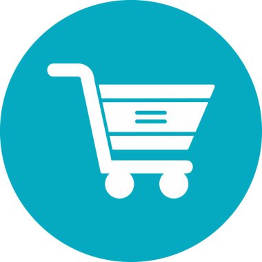 shopping cart, web icon simple illustration
