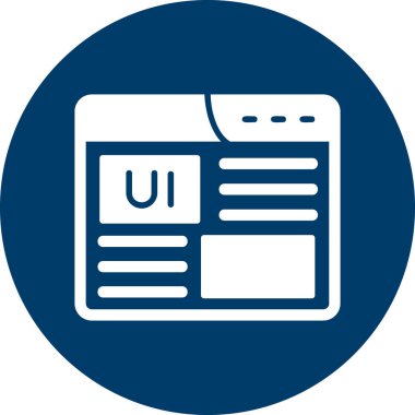 Ui web sayfası. Web simgesi vektör illüstrasyonu
