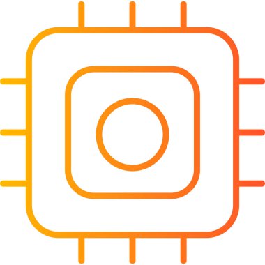 microprocessor icon, vector illustration simple design