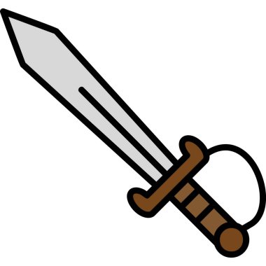 Kılıç. Web simgesi basit illüstrasyon 