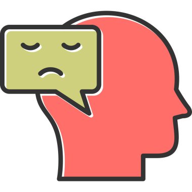 Düşünüyorum. Web simgesi basit illüstrasyon