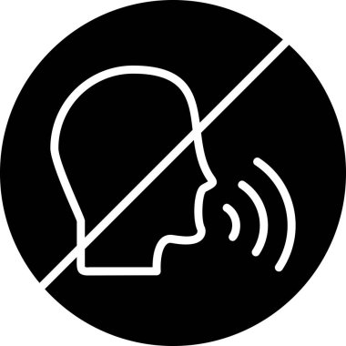 Konuşmayan simgenin vektör illüstrasyonu