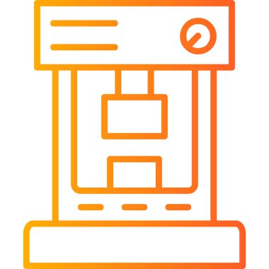 Hidrolik baskı modern simgesi, vektör illüstrasyonu 