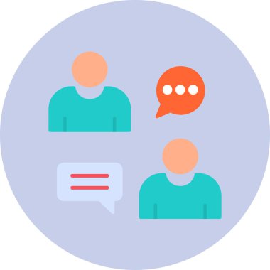 Konuş. Web simgesi basit illüstrasyon