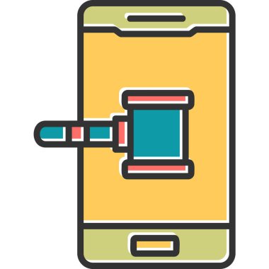 Smartphone Simgesi, vektör illüstrasyonu