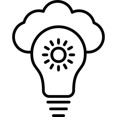 vector cloud storage technology icon illustration