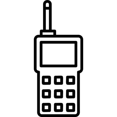 Walkie talkie kutsal kişilerin resmi, vektör çizim