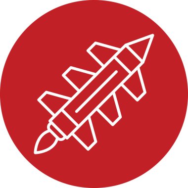 Missile Rocket icon in flat style. vector illustration