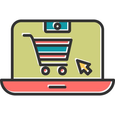 Online Shopping web icon, vector illustration