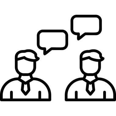 Çalışma sohbeti modern simge, vektör illüstrasyonu