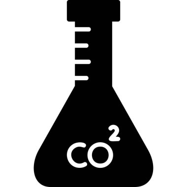 Karbondioksit ikonu, modern tasarım illüstrasyonu