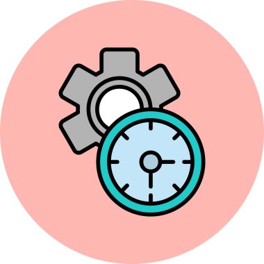 Çalışma Saati, zaman yönetimi vektör illüstrasyonu