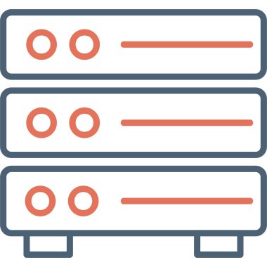 Sunucu. Web simgesi basit illüstrasyon