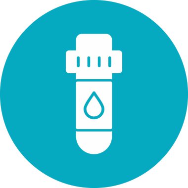 Test tübü simgesinin vektör illüstrasyonu 