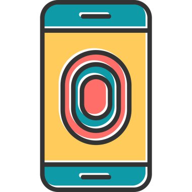 Parmak izi simgesinin vektör illüstrasyonu