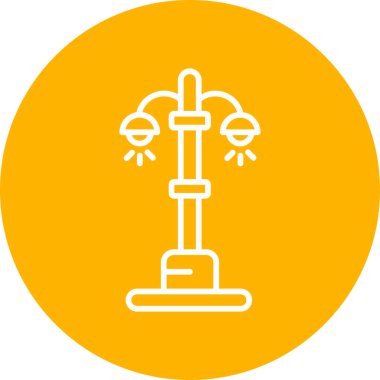 Sokak ışığı modern simgesi, vektör illüstrasyonu