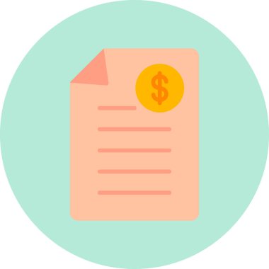 Alışveriş Faturası Vektör belgesi simgesi