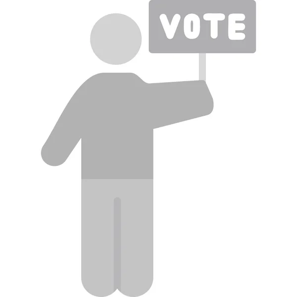 Ícone Campanha Votação Ilustração Vetorial —  Vetores de Stock