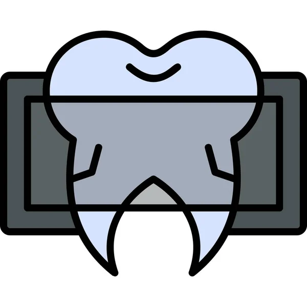 Οδοντιατρική Ακτινογραφία Σύγχρονη Εικόνα Διανυσματική Απεικόνιση — Διανυσματικό Αρχείο