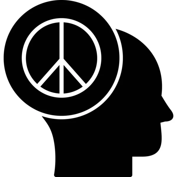 Peace Mind Pictogram Concept Symbool — Stockvector