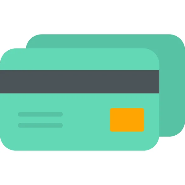 Kredietkaart Web Icoon Illustratie — Stockvector