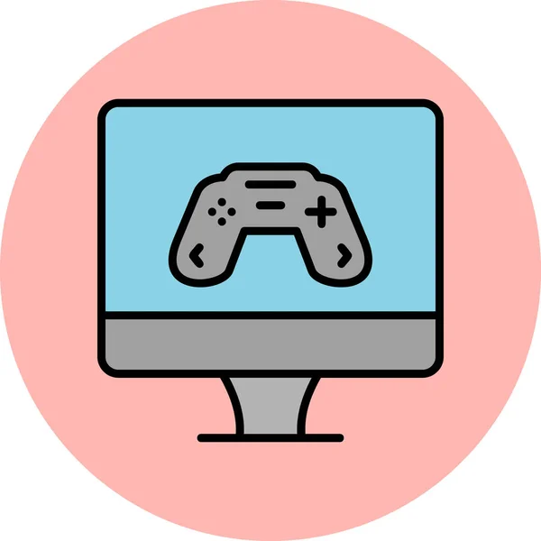 Gaming Icon Konzept Vektor Illustration — Stockvektor