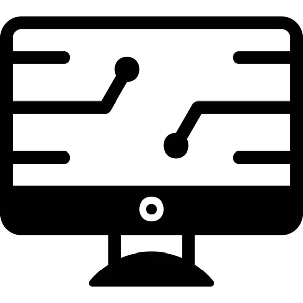 Computer Monitor Screen Vector Illustration — ストックベクタ