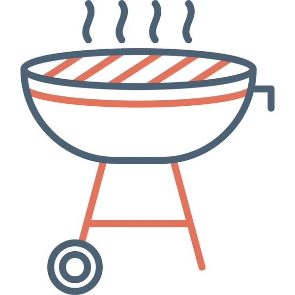 Barbacoa Parrilla Icono Del Vector Ilustración — Vector de stock