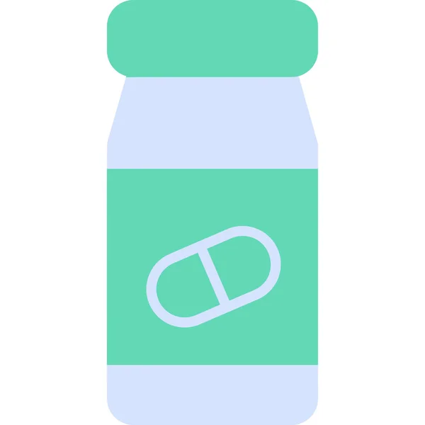 Pills Bottle Modern Vector Icon Illustration — Stockvektor