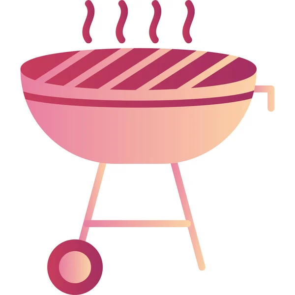 Barbecue Grill Icône Vectorielle Illustration — Image vectorielle