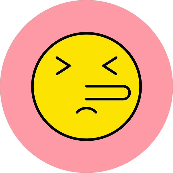 Yalancı Emoji Ikonu Düz Basit Resimleme — Stok Vektör