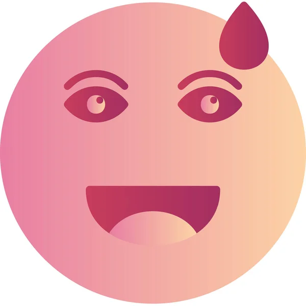 Rindo Emoji Rosto Web Simples Emoticon Illustation —  Vetores de Stock