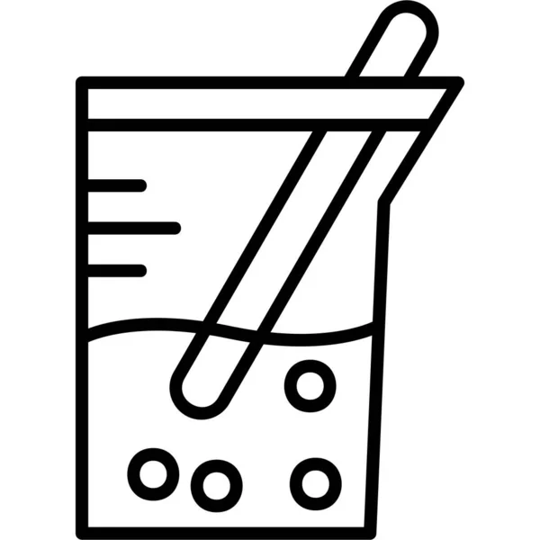 Vaso Precipitados Icono Web Ilustración Simple — Vector de stock
