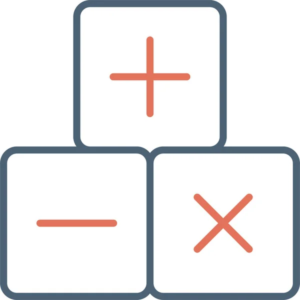 Bloques Matemáticos Icono Web Ilustración Simple — Archivo Imágenes Vectoriales