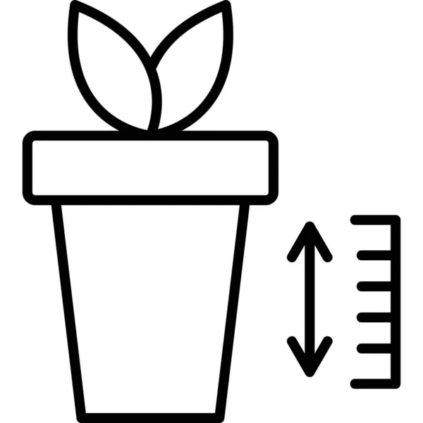 Plant Groei Grafiek Pictogram Modern Design Illustratie — Stockvector