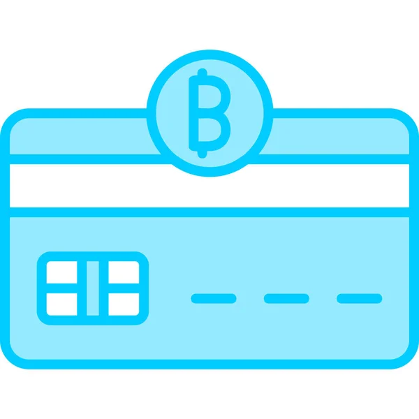 Bitcoin Banking Credit Card Ілюстрація — стоковий вектор