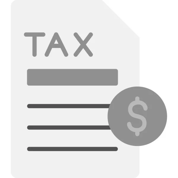 Icono Pago Impuestos Vector Ilustración — Vector de stock