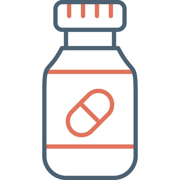 Píldoras Médicas Icono Ilustración Simple — Vector de stock