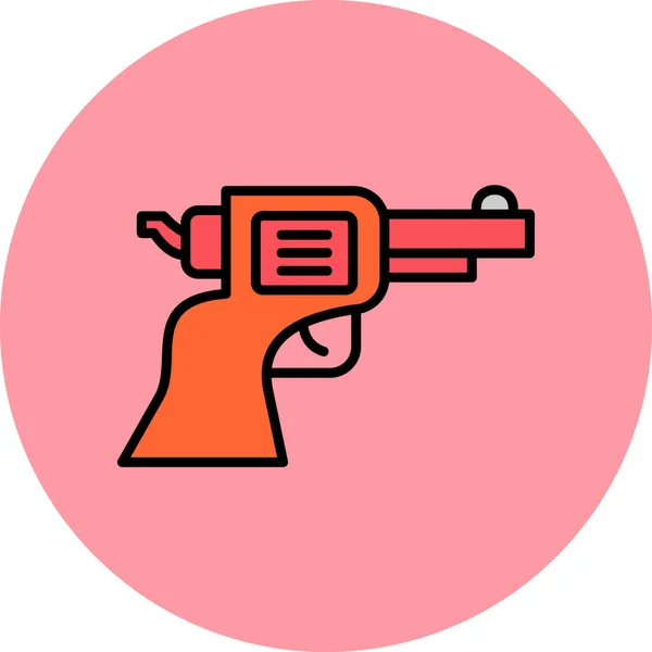 Пістолет Простий Дизайн Піктограми Веб — стоковий вектор
