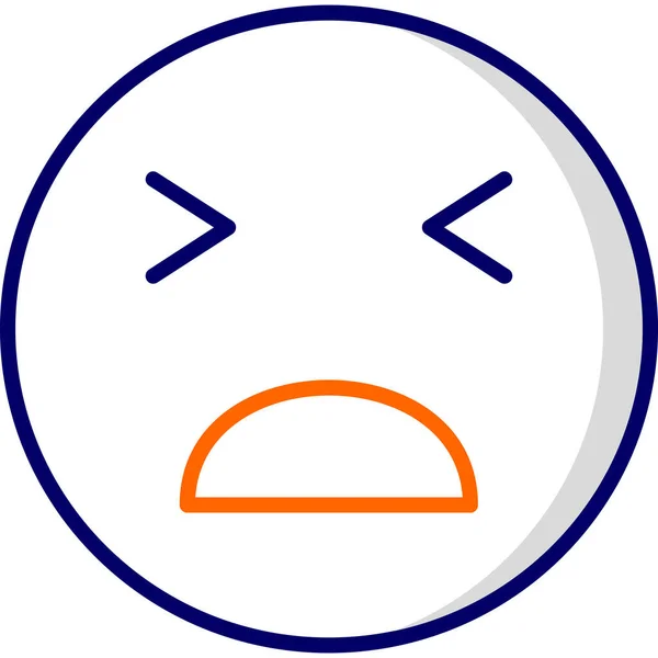 Emoji Tvář Utrpení Bolesti Bolest Ilustrace — Stockový vektor