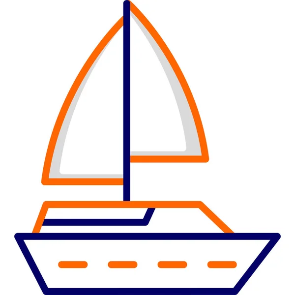 Boat Icon Modern Design Illustration — Stock Vector