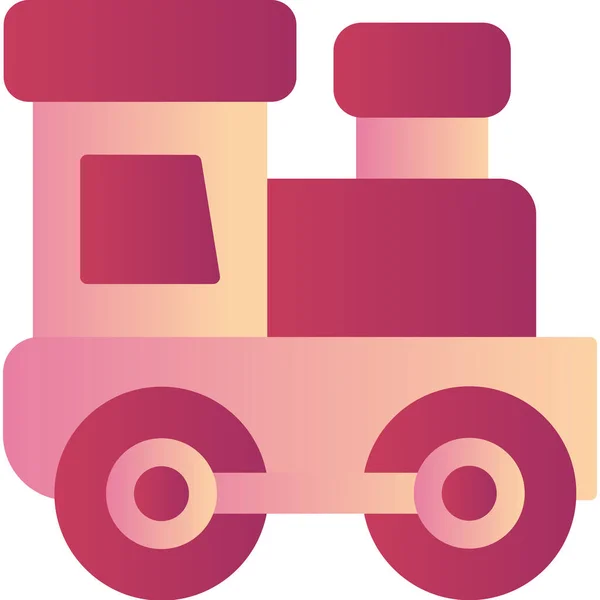 Baby Τρένο Σύγχρονη Εικονογράφηση Διάνυσμα — Διανυσματικό Αρχείο