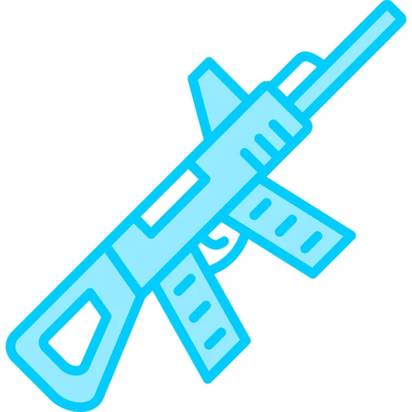 Machine Gun Icoon Web Eenvoudige Pictogram Illustratie — Stockvector