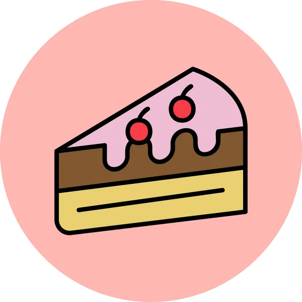 Ilustracja Ciasto Słodkie Ciasto Jedzenie — Wektor stockowy