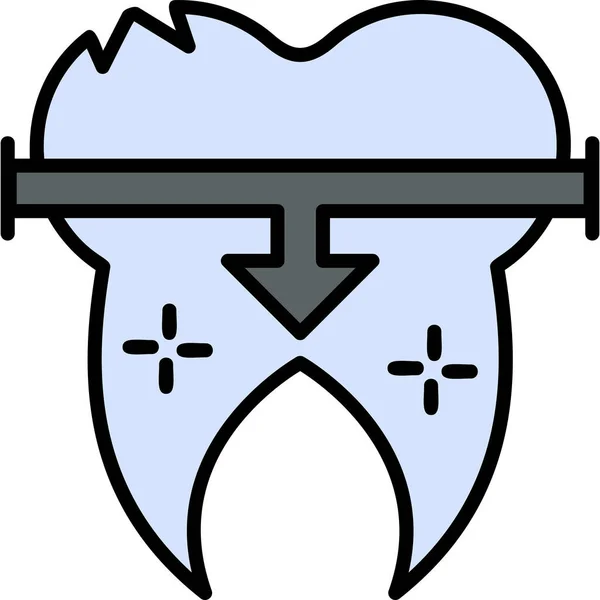 Ícone Moderno Dental Ilustração Vetorial —  Vetores de Stock