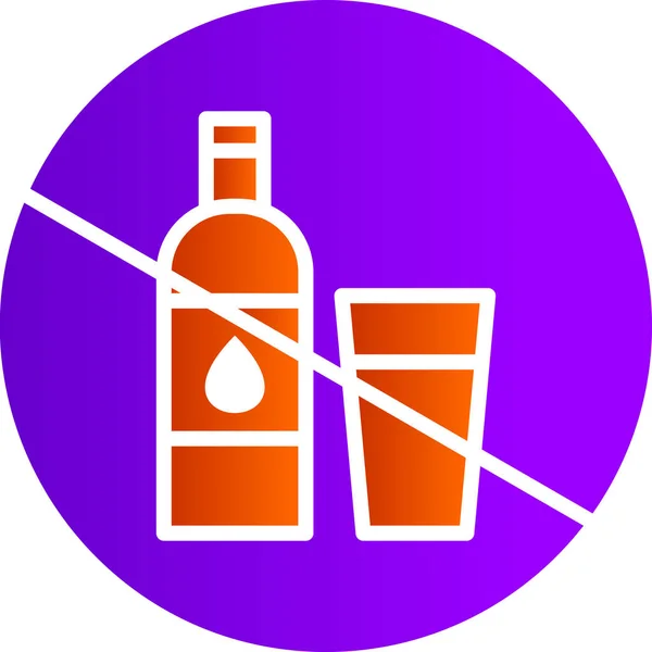 Δεν Αλκοόλ Απλή Εικόνα Διάνυσμα Web — Διανυσματικό Αρχείο